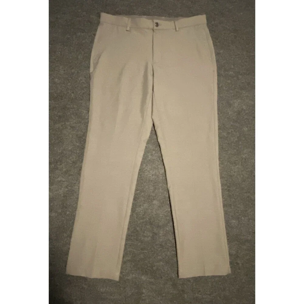 Greg Norman Mens Play Dry Performance Stretch Golf Pants Gray 34x30